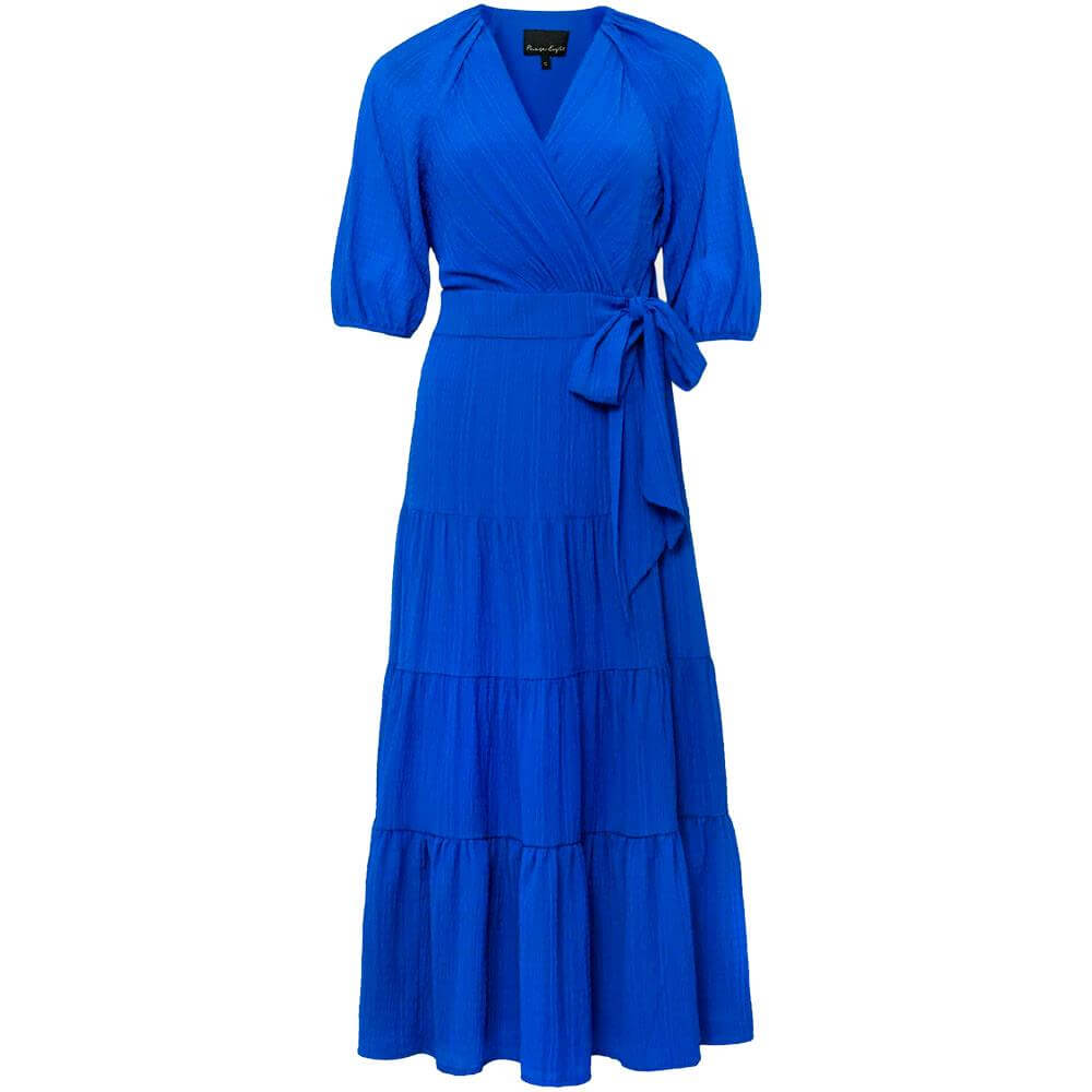 Phase Eight Morven Blue Wrap Midi Dress